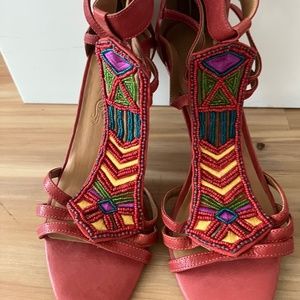 Nine West beaded sandals size 10